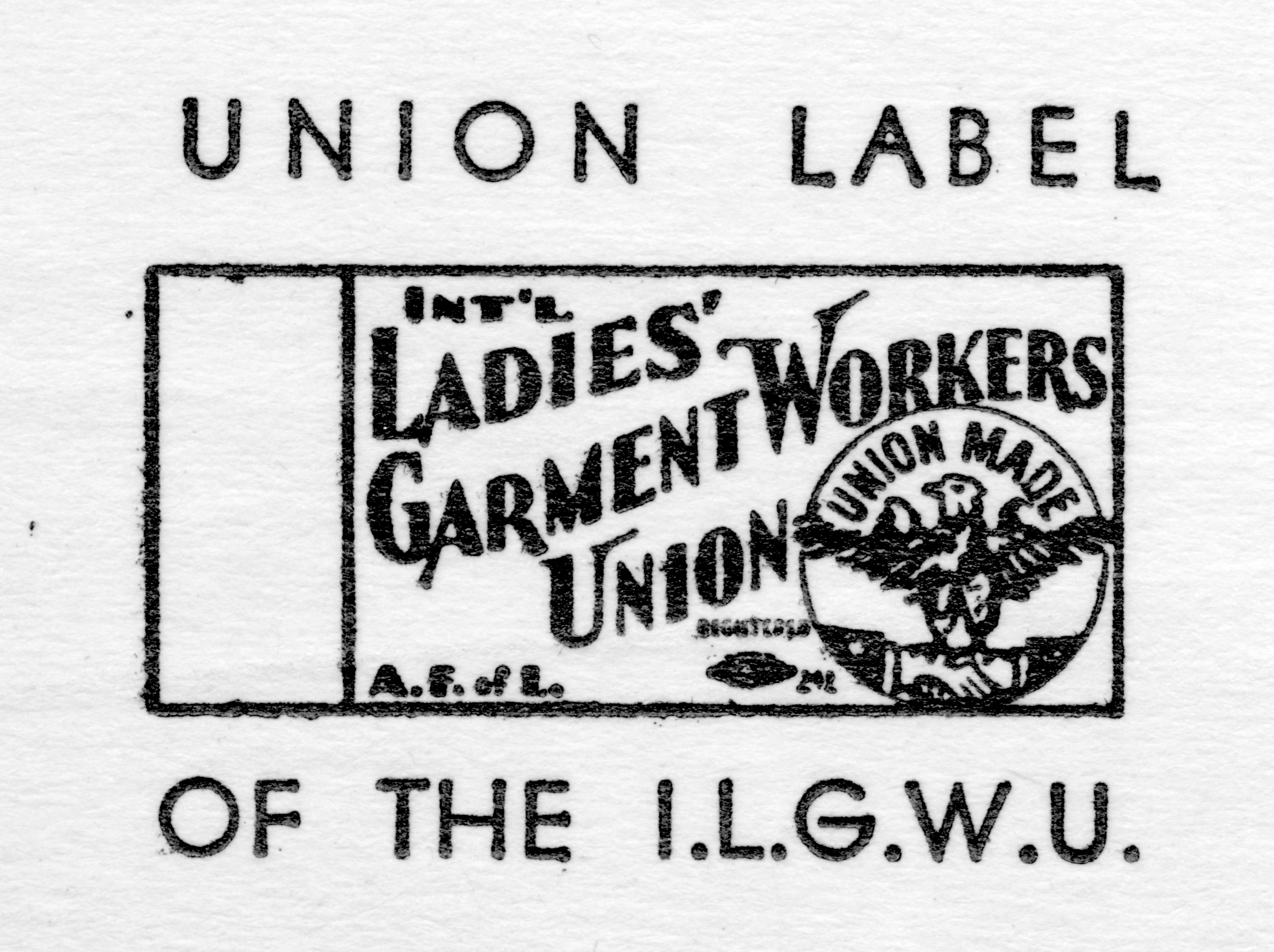 “Look for the Union Label...” When ILGWU founders met on June 3, 1900 and named their union, they immediately adopted a label for it. Early results were encouraging but use remained limited and after 5 years the first label drive ended with only one company in Kalamazoo continuing to use the label. ILGWU called for use of a union label at its first convention. Its use was slow to take hold however, as it was optional and seen as being of limited use. (Cornell University ILR School / Kheel Center ILGWU Collection)