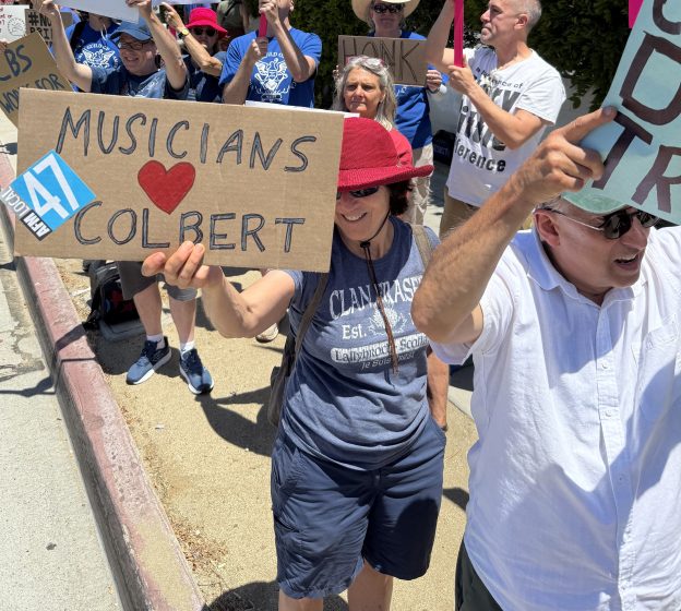 AFM Local 47 member holds a "Musicians